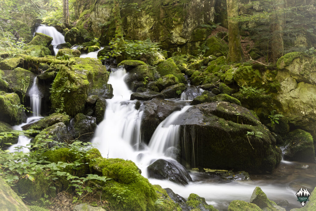 Picture of a pool in Teichschlucht, Black Wood Forest with cascading of waterfall in different streams